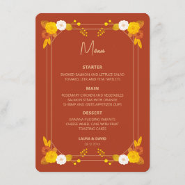 Menu Tema de Casamento Clássico