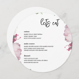 Menu Tema de Casamento Floral