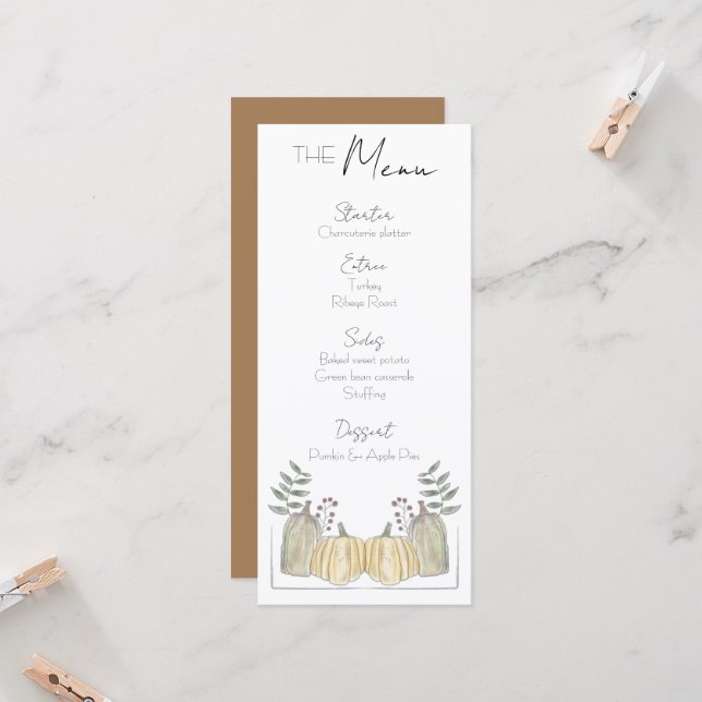 Menu - Tema de queda (Frente/Verso In Situ)