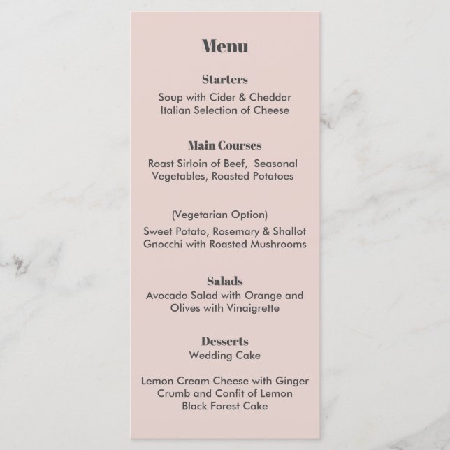 Menu Tema moderno mínimo (Frente)