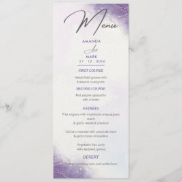 Menu Tendência Lilac Roxo Minimalista Moderna