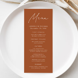 Menu Terracota Casamento Roteiro Moderno