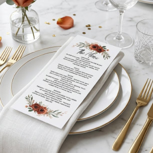 Menu Terracota Mal-humorada Floral Boho