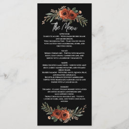 Menu Terracota Temperamental Boho Floral