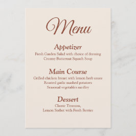 Menu Terracotta Monograma Wreath Wreath