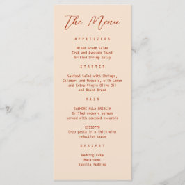 Menu Terracotta Queimou Laranja Simples Quic Moderno Mí