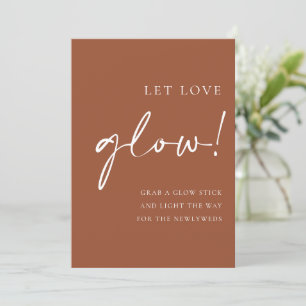 Menu Terracotta Script Let Love Glow Weding Sign