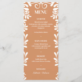 Menu Terracotta Talavera Casamento Mexicano