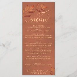 Menu Terracotta Wistful Deixa Casamento Moderno