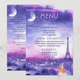 Menu + texto encantador Amour Éternel