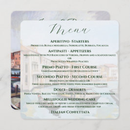 Menu Themed Italiano - Casamento veneziano