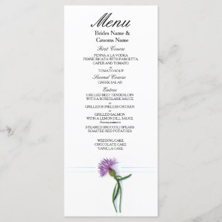 Menu Thistle de Casamento Céltico e Escocês Tradicional