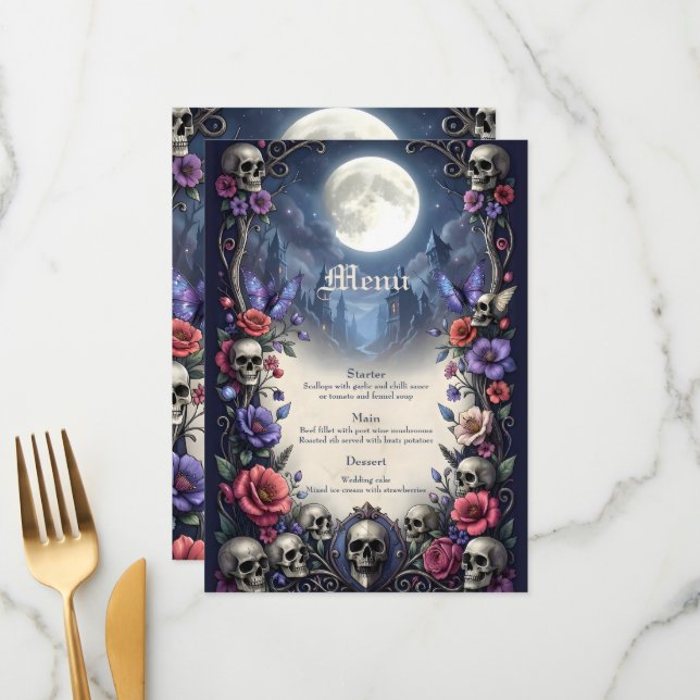 Menu Till Death & Moonlight Bind Us.  (Frente/Verso In Situ)