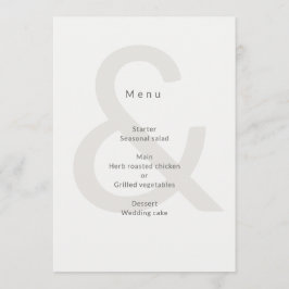 Menu Tipografia Editorial Casamento