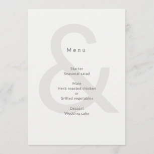 Menu Tipografia Editorial Casamento