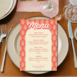Menu Tipografia em negrito retrorreflectora Casamento C