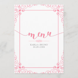 Menu Tipografia Moderna Com Quadro De Roteiros Vin