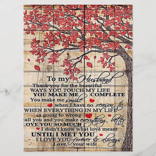 Menu To My Husband | Funny Quotes To Husband Gift (Frente)