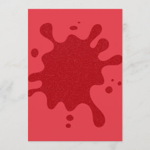 Menu Tomato Red Glitter Splash – Personalizável