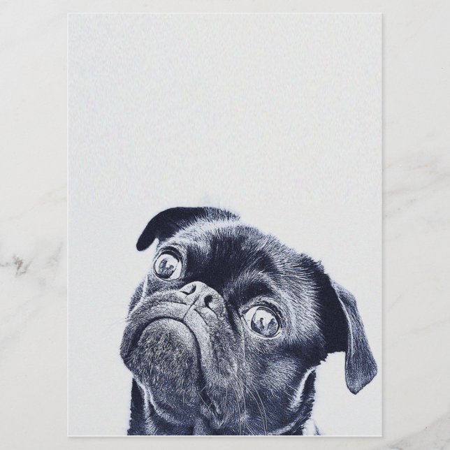 Menu Trabalho de arte de Bulldog Bonito | Presente para (Frente)