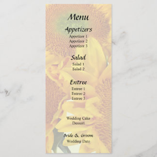 Menu Três Girassóis Dourados