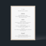 Menu Trisha Terthy Modern Weding Neutral<br><div class="desc">Menus modernos de casamento com um design limpo com fontes serif e script.</div>
