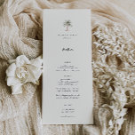 Menu Tropical Palm Tree Weding e Obrigado<br><div class="desc">Árvore Tropical de Palma de Aquarela,  cardápio de casamento e cartões de agradecimentos. Recursos,  tipografia negra moderna com menu de três cursos na frente e obrigado,  você envia uma mensagem atrás.</div>