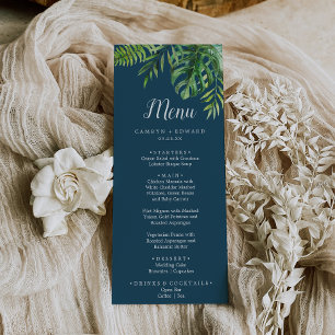 Menu tropical selvagem do comensal de casamento