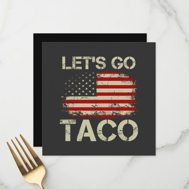 Menu Trump Sempre Desiste Vamos Lá Taco (Frente/Verso In Situ)
