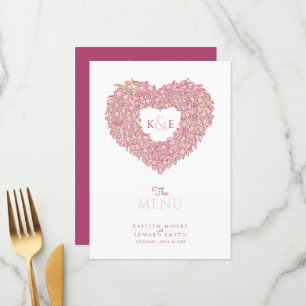 Menu Tulipas cor-de-rosa, medalha de fôlego do coração,