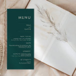 Menu Tuscan Verde | Casamento mínimo moderno<br><div class="desc">Este design de menu simplesmente elegante apresenta a moderna tipografia sans serif mínima,  lindamente rústica,  cores boêmicas que fornecem apenas a informação que serve a um propósito. Coloque os seus entes queridos em volta de uma bela refeição com a nossa coleção de terracotta simples e chique.</div>