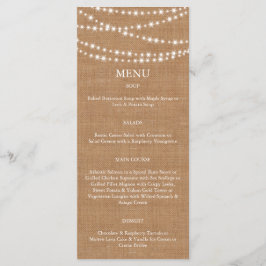 Menu Twinkle LIghts no Burlap