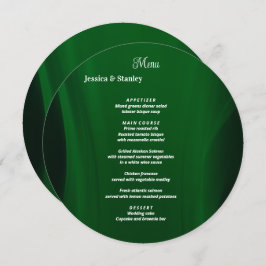 Menu Um casamento verde simples e elegante do Emerald