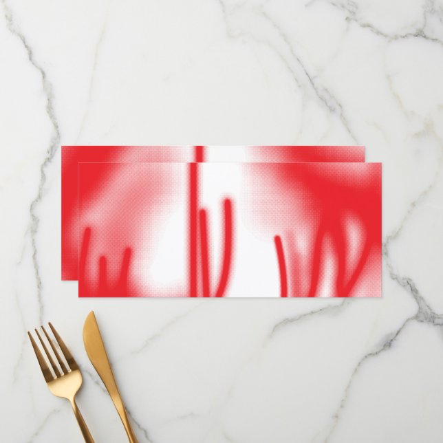 Menu Um design gráfico com vermelho e laranja em negrit (Frente/Verso In Situ)