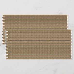 Menu um fundo listrado marrom e bege