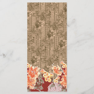Menu Um padrão floral vintage com um intricado desi cas