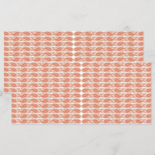 Menu um padrão laranja e branco sobre um fundo branco
