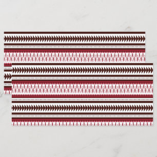 Menu um padrão listrado vermelho e branco