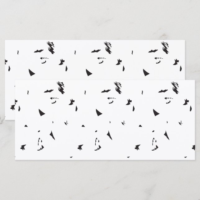 Menu uma foto em preto e branco de um bando de pássaros (Frente/Verso)