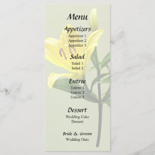 Menu Uma Lírio Amarela