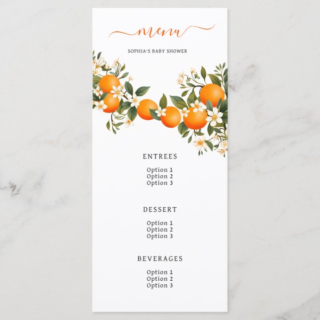 Menu Uma pequena cruz está no caminho do Chá de fraldas (Frente)