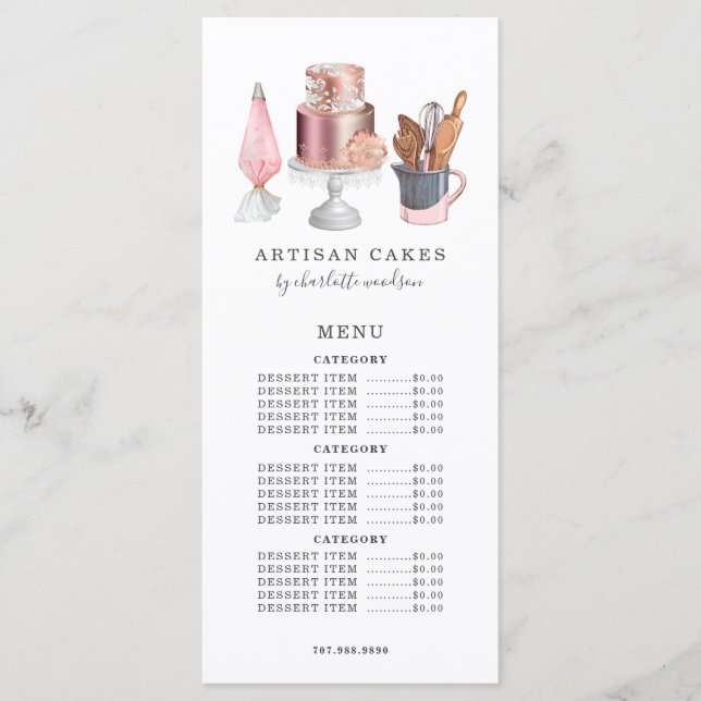 Menu Utensílios Para Aquecedores De Bolo De Torre (Frente)