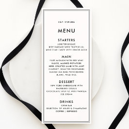 Menu Velho Dinheiro / Silêncio Luxo Casamento Negro e B