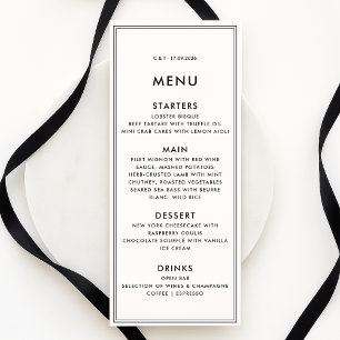 Menu Velho Dinheiro / Silêncio Luxo Casamento Negro e B