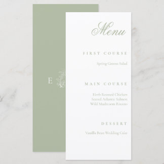 Menu verde sage