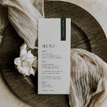 Menu VerdURE Modern Wedn Place Card