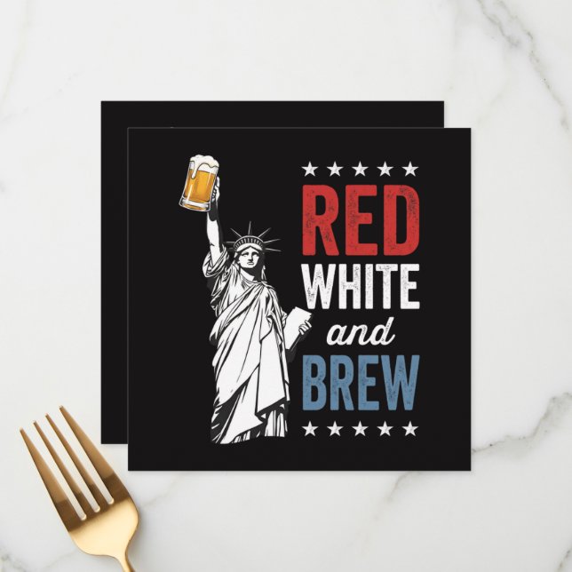 Menu Vermelho Branco e Cerveja 250º Aniversário (Frente/Verso In Situ)