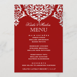 Menu Vermelho do damasco de 311 segundas-feiras Cherie