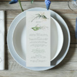 Menu Vidro do Mar Verde Elegante Eucalyptus Elegante<br><div class="desc">menu fino para corresponder à coleção *se quiser mais opções de papel,  este design pode ser transferido para um programa fino *ou para mais ajuda contacte-me</div>