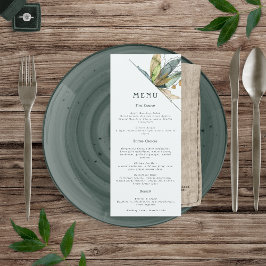 Menu Vinhas Românticas - Azul Verde-Jardim Mínimo